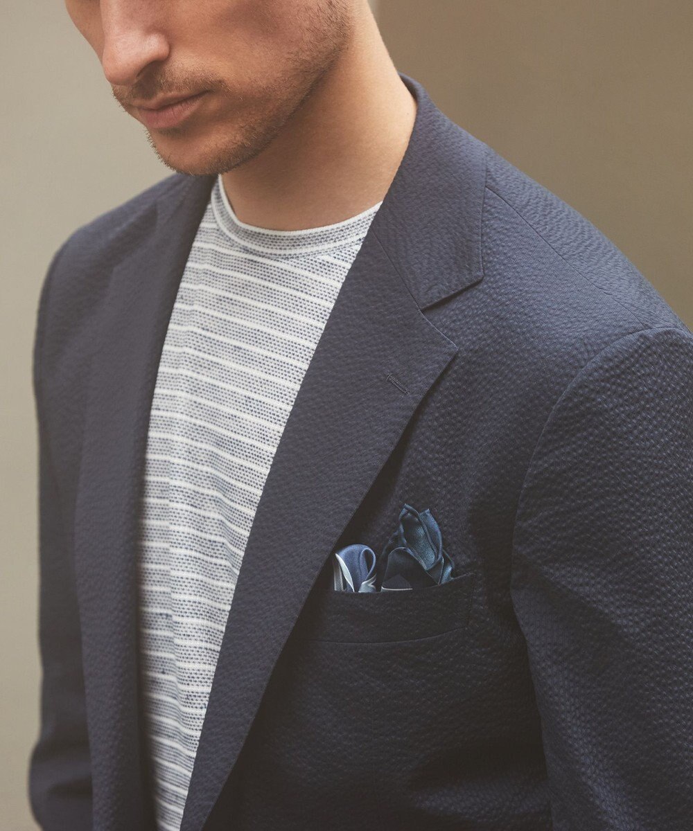 GOTAIRIKU NEW【麻混の清涼感】ノルマンディーリネン ボーダーTシャツ 