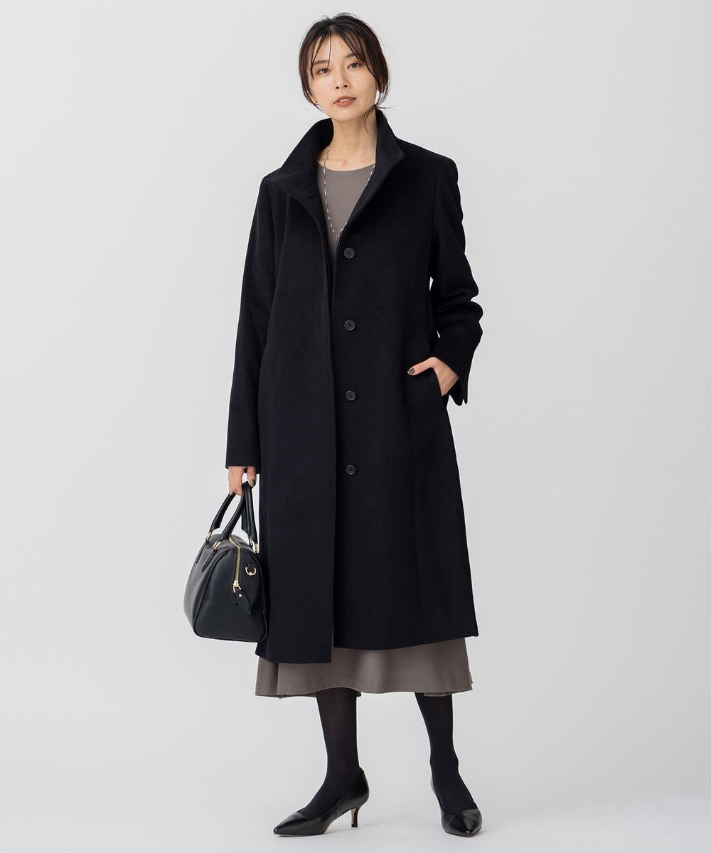 23区 ウールジョーゼット Aライン ワンピース 