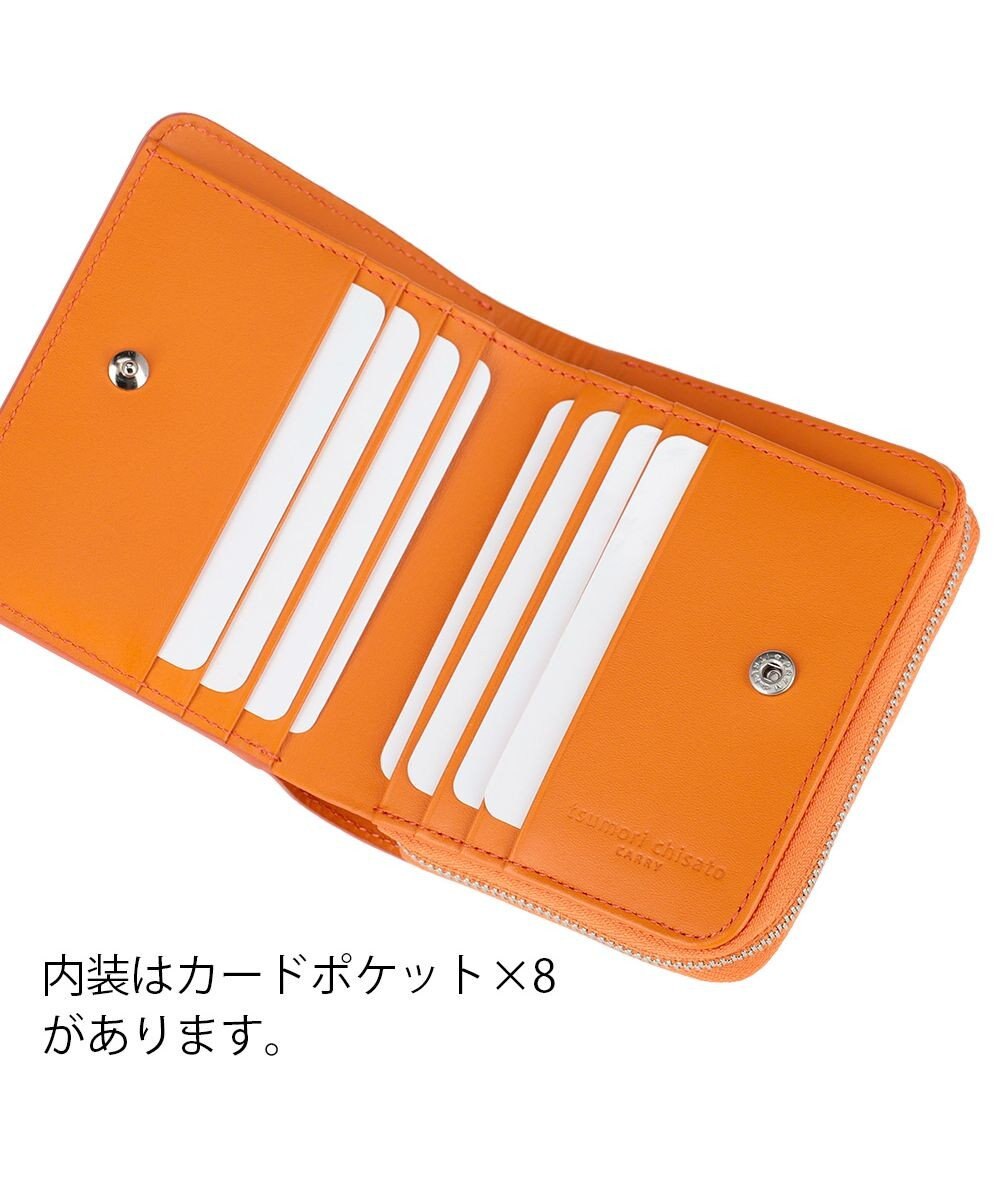 tsumori chisato CARRY ラックスtcネーム ラウンドファスナー 2つ折り財布 