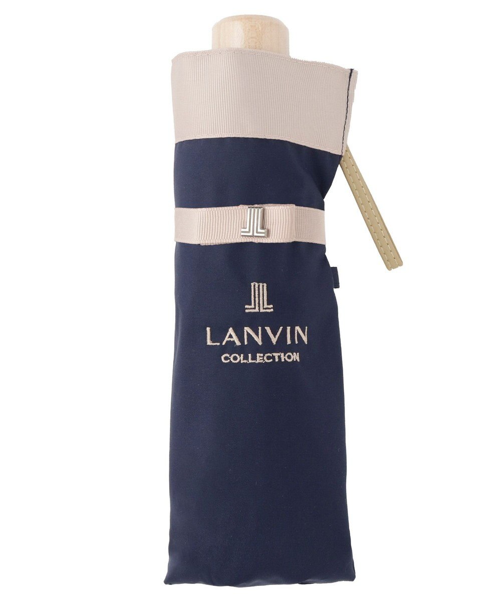 MOONBAT 【晴雨兼用日傘】ランバン コレクション（LANVIN COLLECTION） 折りたたみ日傘 グログランリボン 