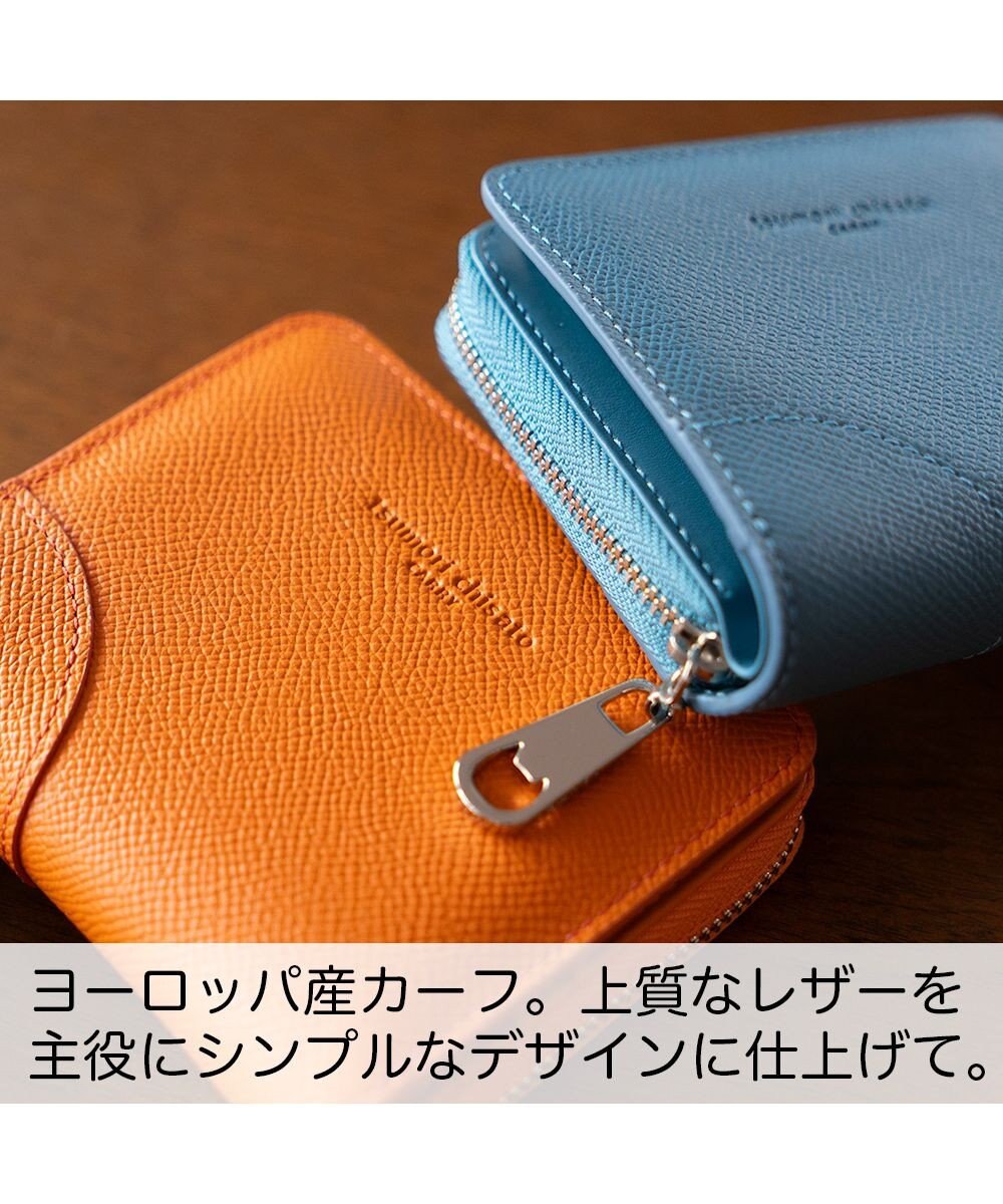 tsumori chisato CARRY ラックスtcネーム ラウンドファスナー 2つ折り財布 