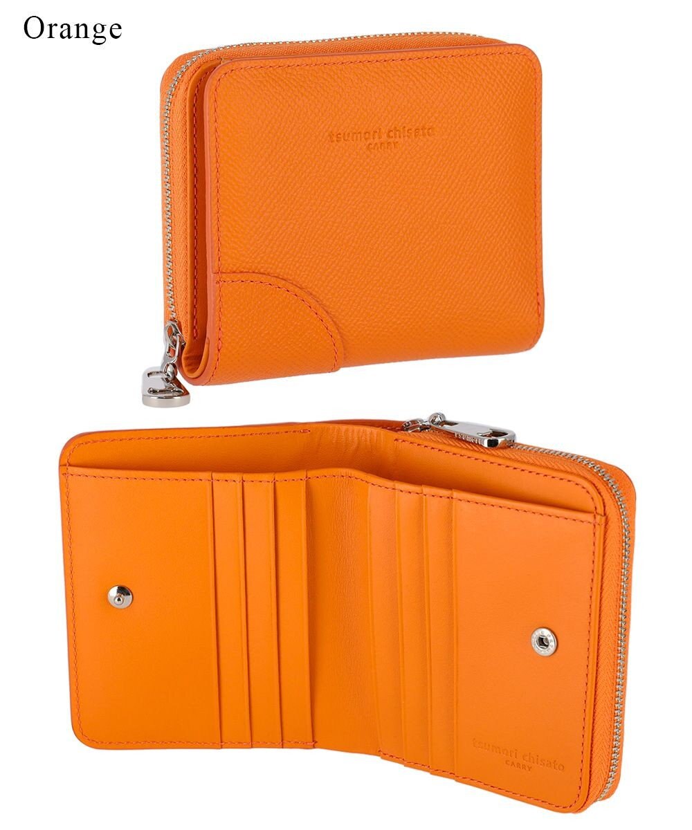 tsumori chisato CARRY ラックスtcネーム ラウンドファスナー 2つ折り財布 