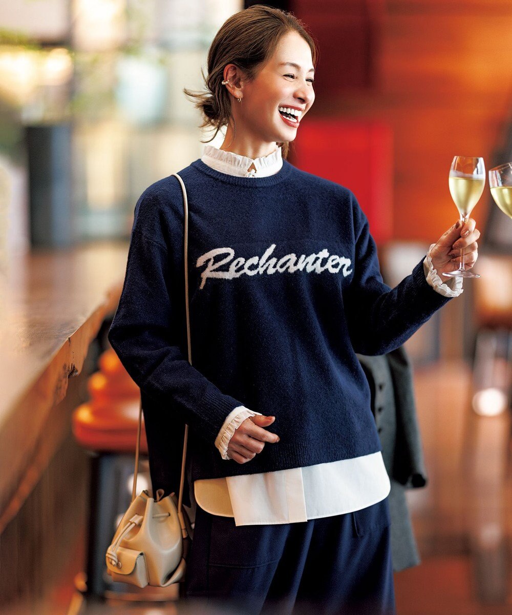 UNFILO フリルネック ブラウス 