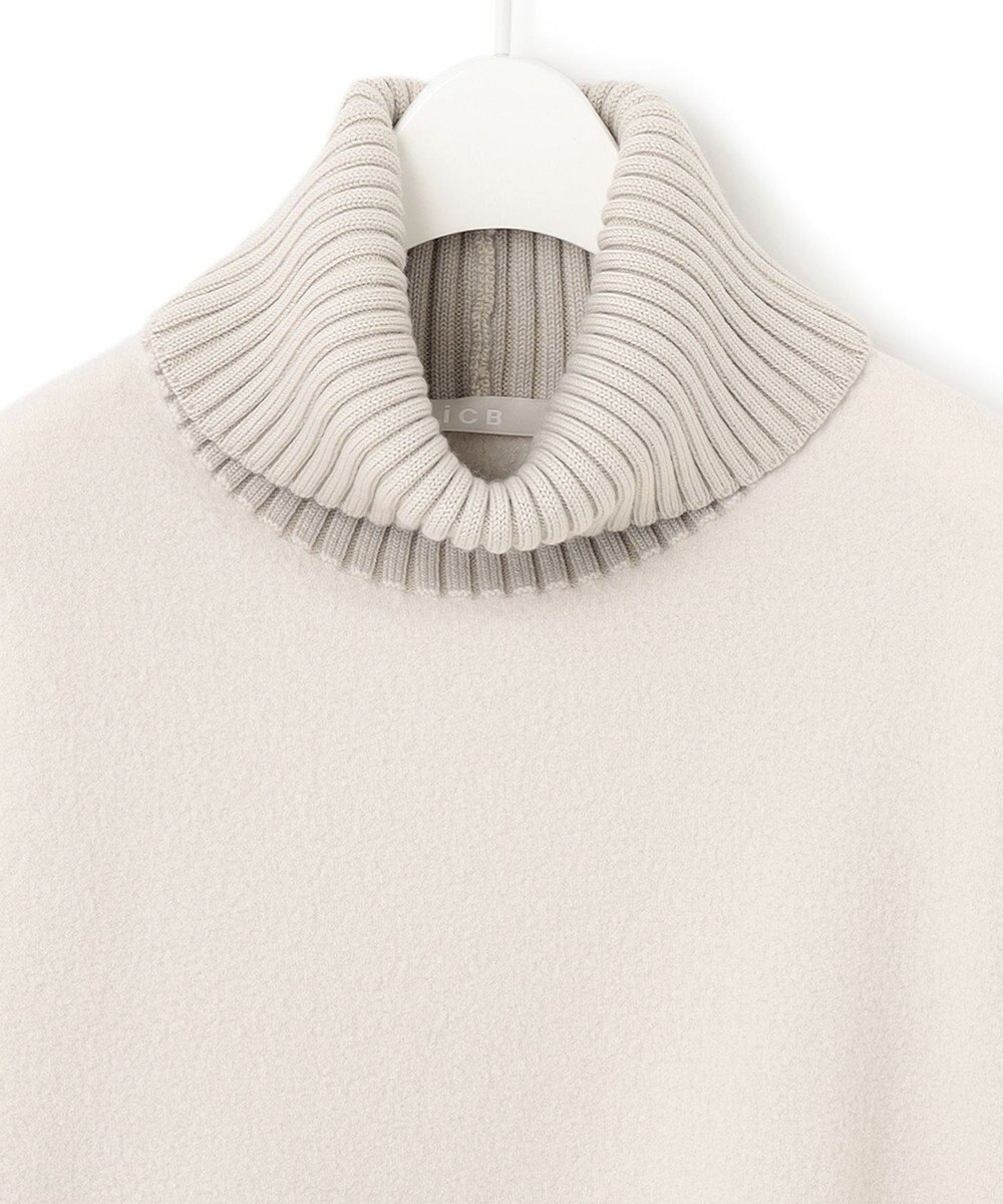 ICB L ミルドウール オフタートルプルオーバー 