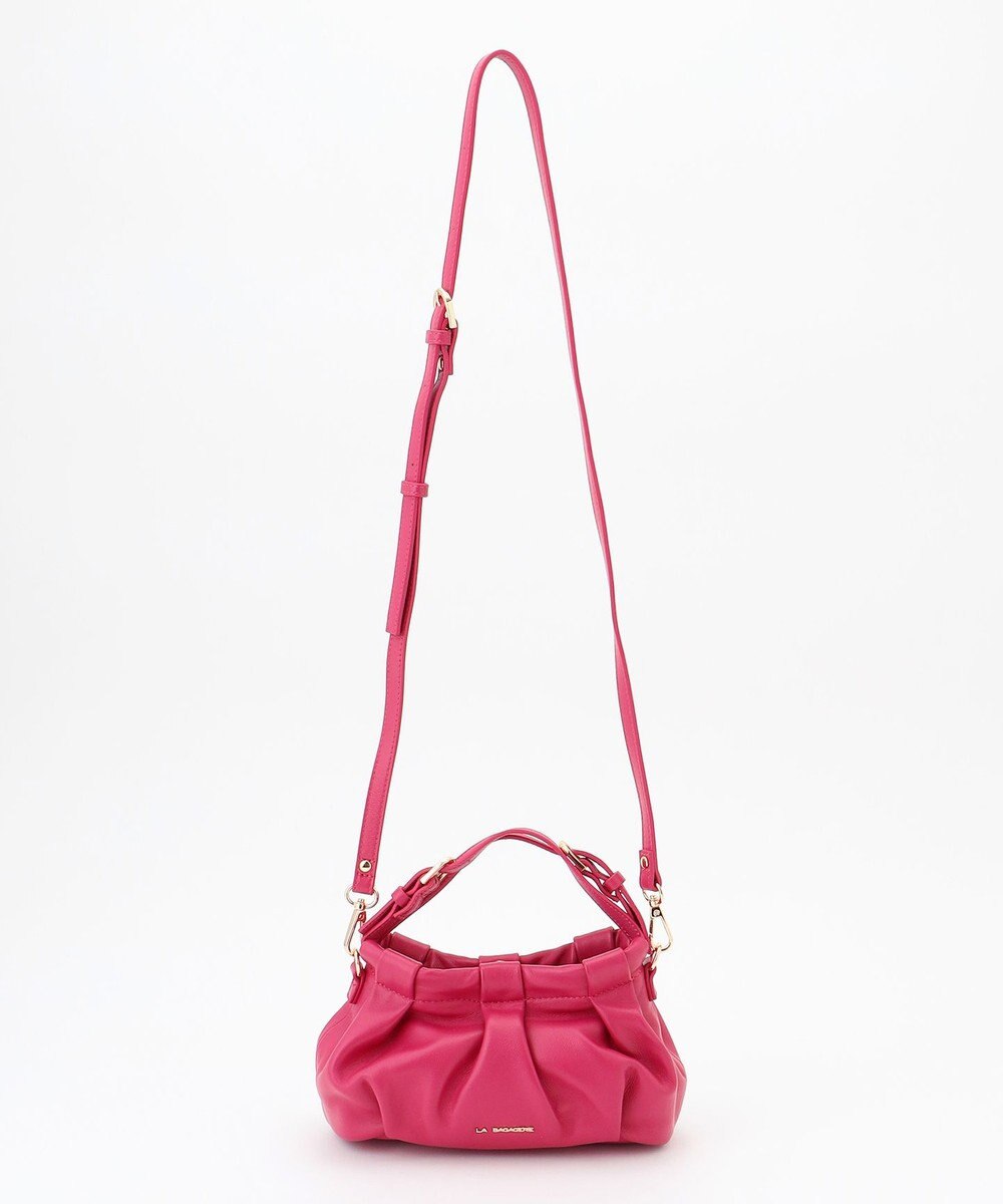 LA BAGAGERIE シープレザー　ギャザーミニマムバッグ 