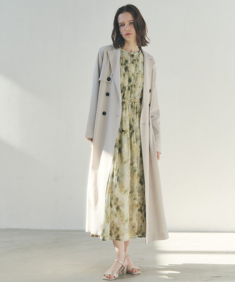 YECCA VECCA 【UVカット/花粉ガード】素材MIXトレンチコート 