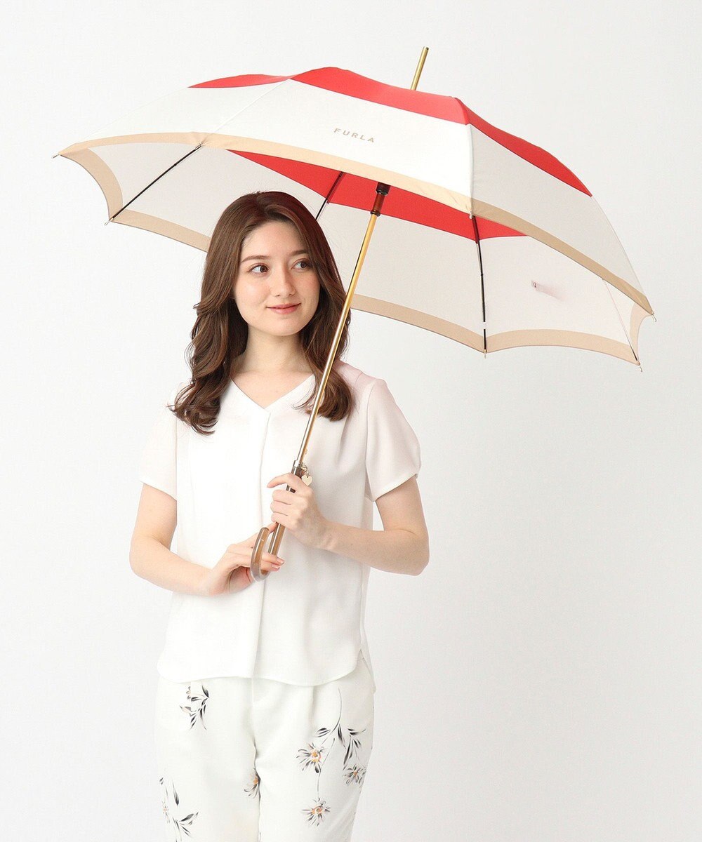 耐風】FURLA 長傘 カラーボーダー 日本製 / MOONBAT | ファッション 