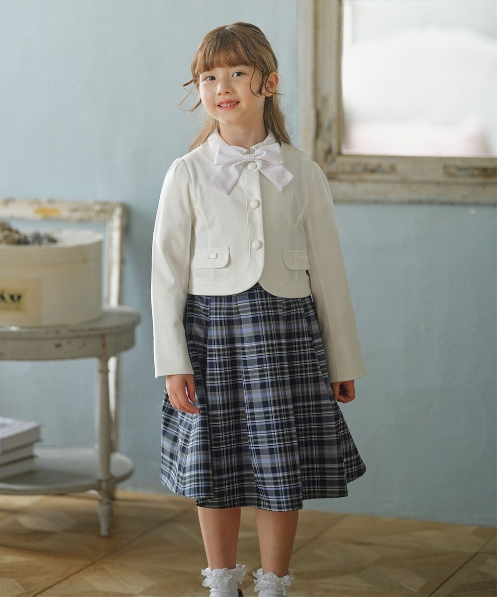 組曲 KIDS 【110-140㎝】KUMIKYOKU CHECK ジャンパースカート 