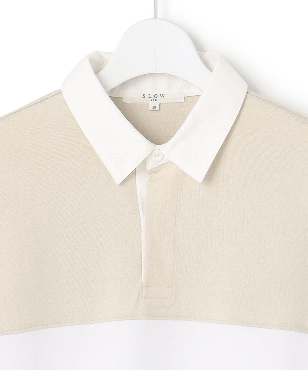 23区 【SLOW】コンパクトシングルジャージー ラガーシャツ 