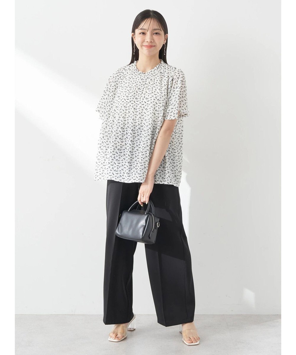 earth music&ecology マジョリカプリーツ半袖ブラウス 