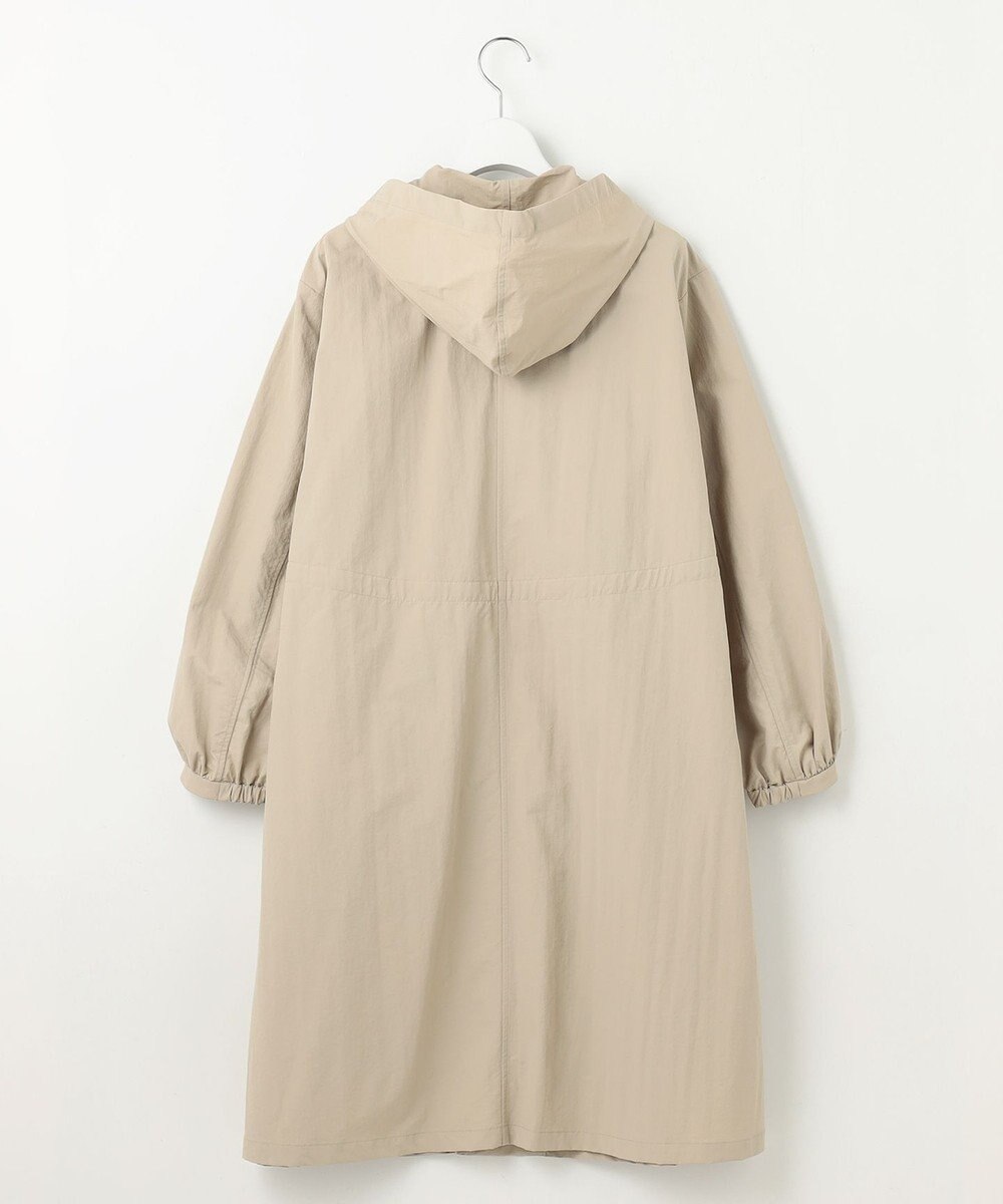自由区 S 【撥水加工・UVケア・洗える】ライトグログランフーデッド コート 