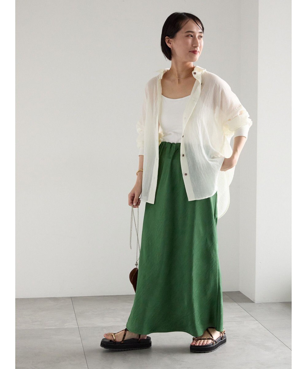 Te chichi バイアスサテンスカート 