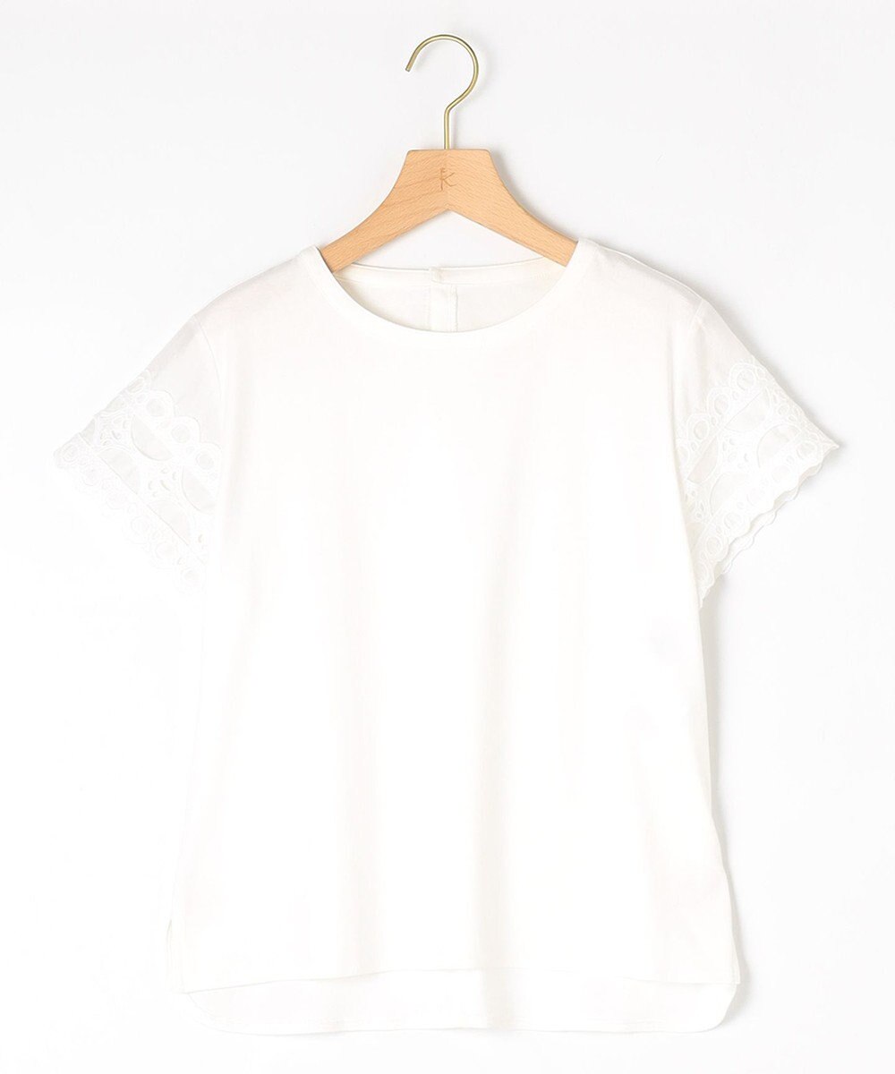 組曲 S レーススリーブシルケット カットソー 