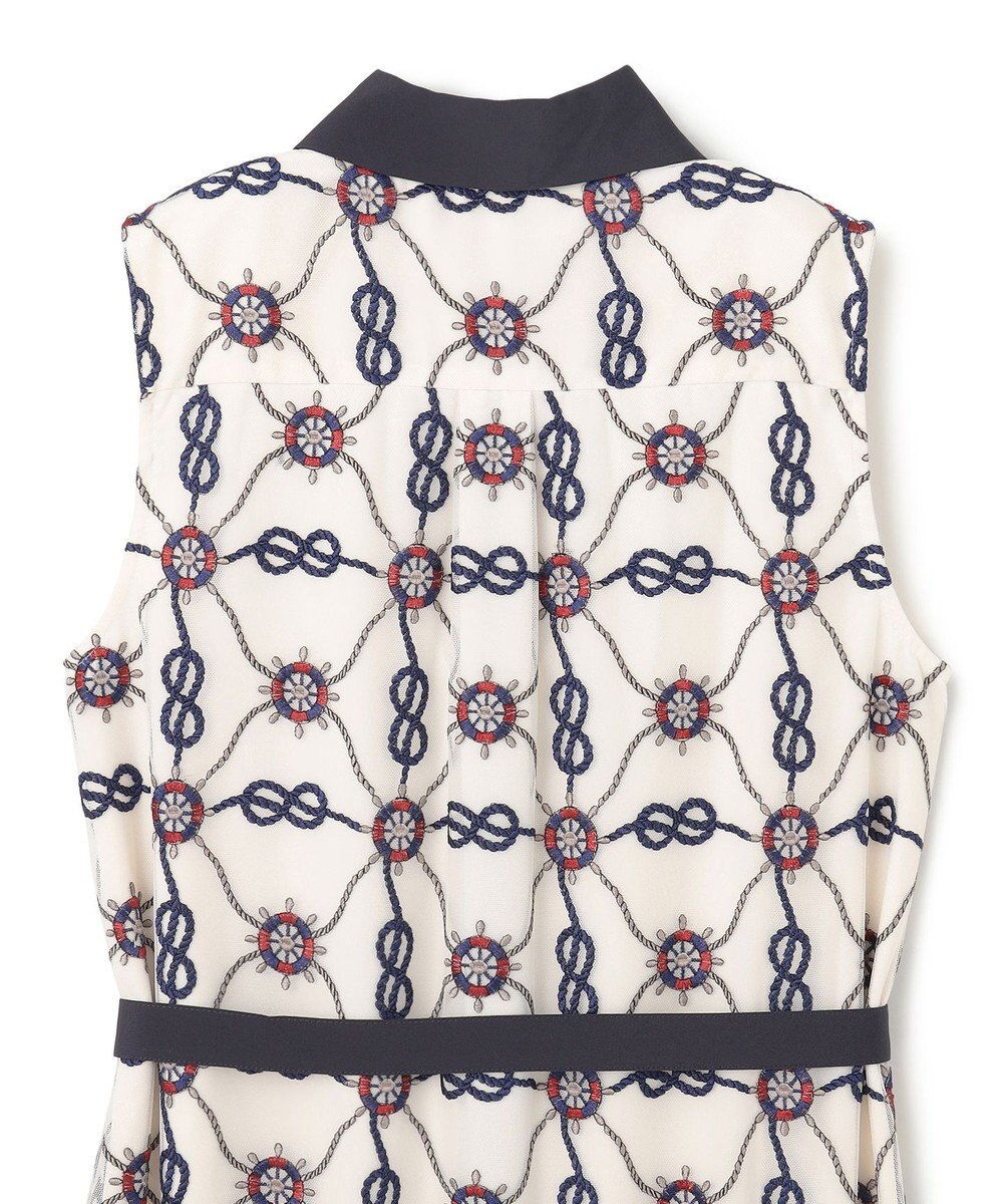 GRACE CONTINENTAL マリン刺繍チュールワンピース 