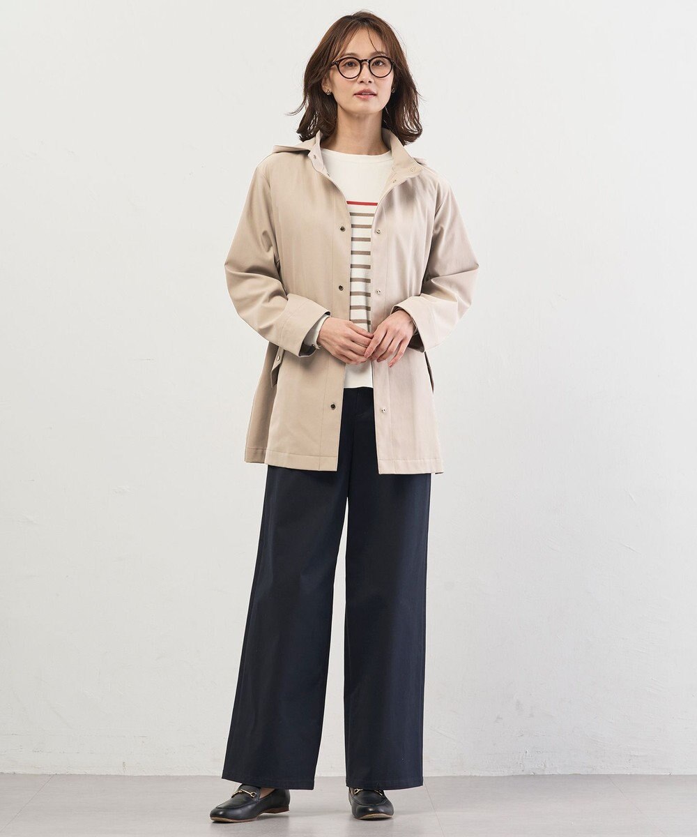 J.PRESS LADIES S チノストレッチ ワイドパンツ 