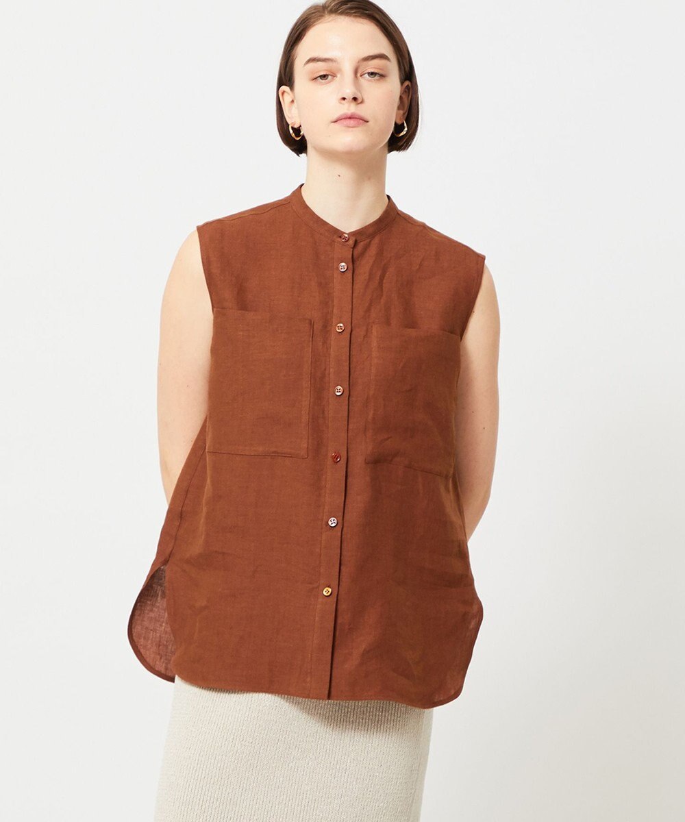 BEIGE， BASILE / バンドカラーシャツ 