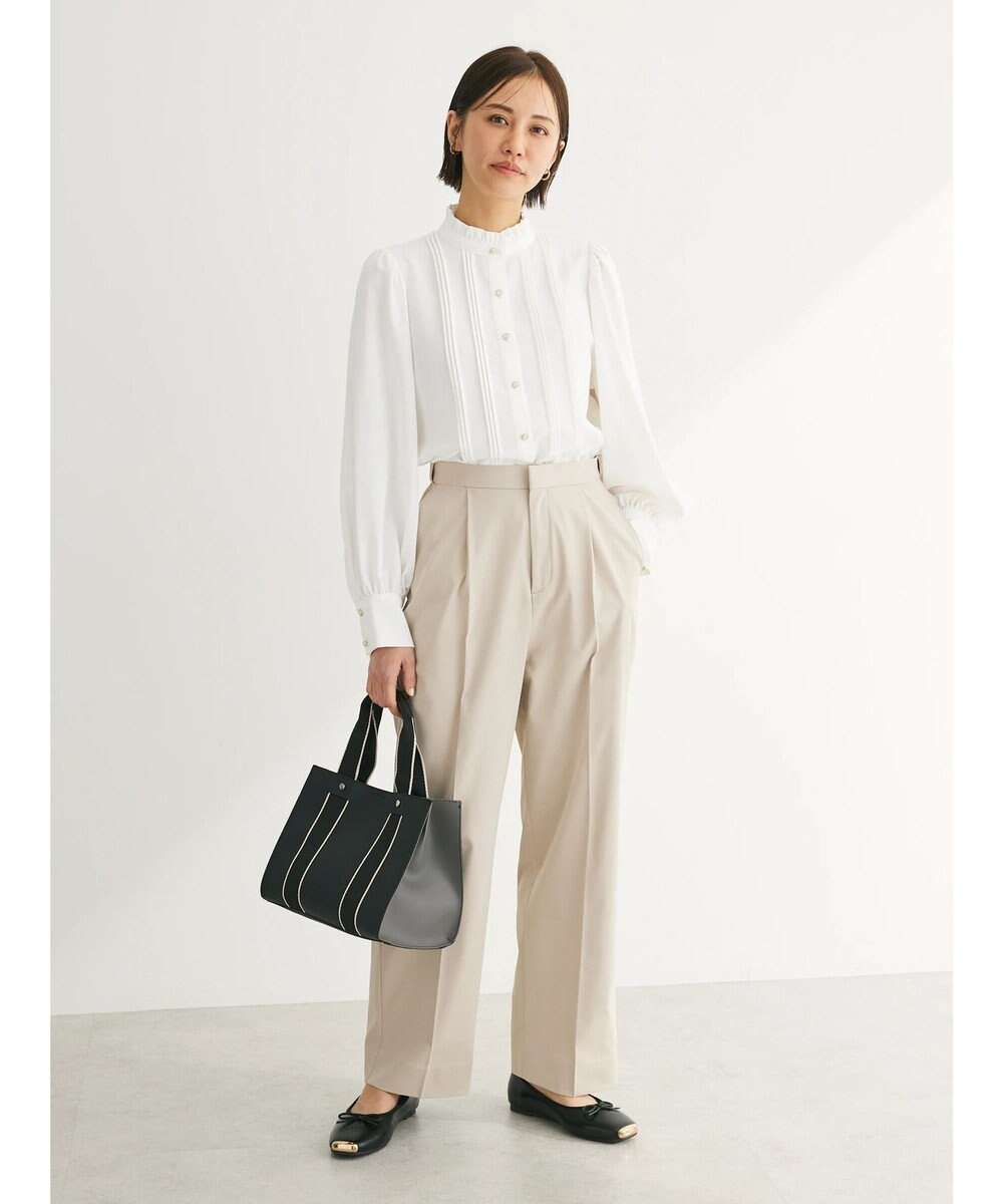 Green Parks ・ＥＬＥＮＣＡＲＥ　ＤＵＥ　ピンタックスタンドブラウス 