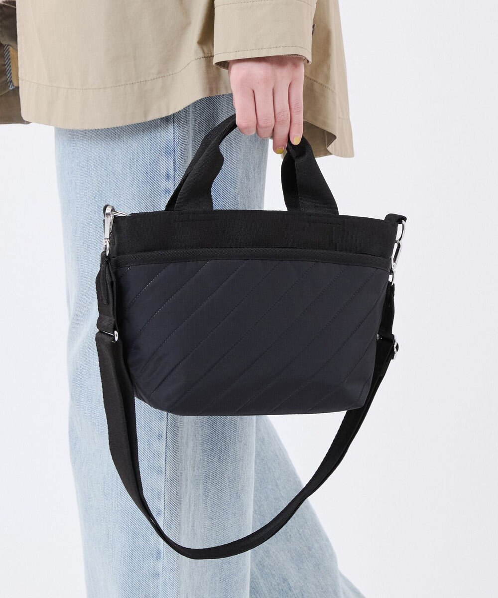 LeSportsac SMALL BUCKET TOTE/ラインデボスブラック 