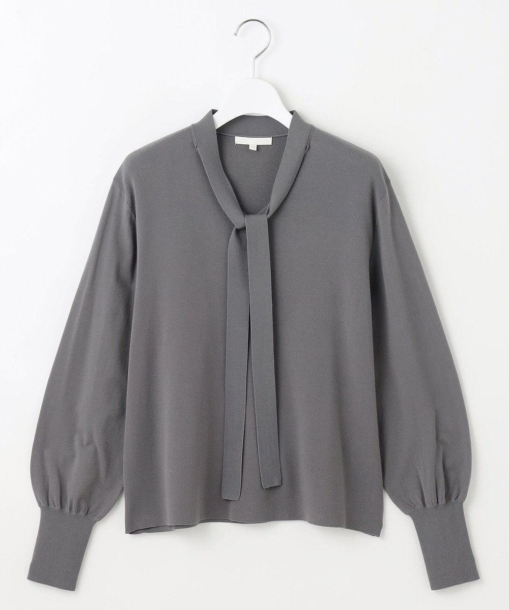 自由区 L レーヨンストレッチブラウスライク ニット 