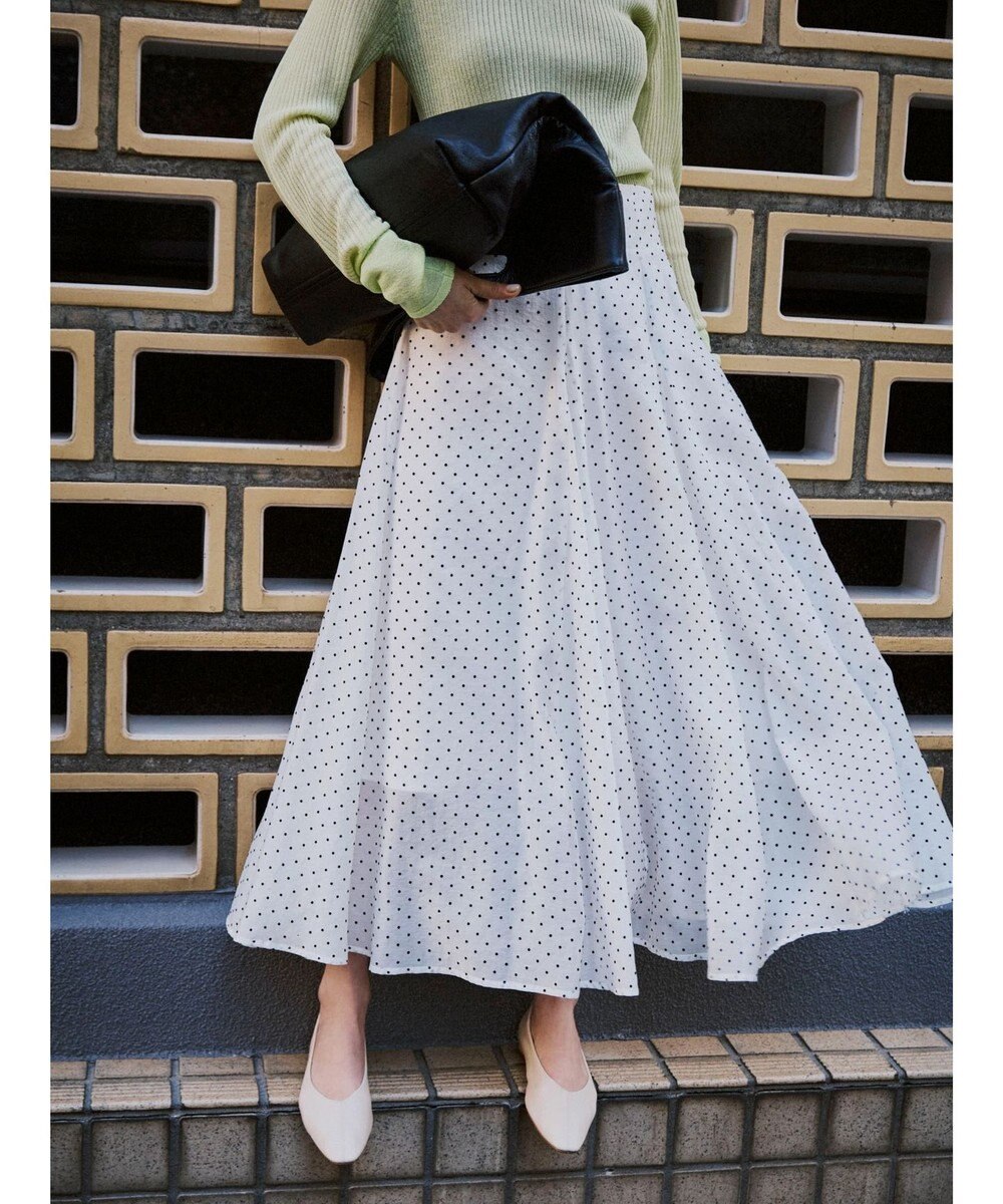 Green Parks AnriettMusee ドットフレアーロングスカート 