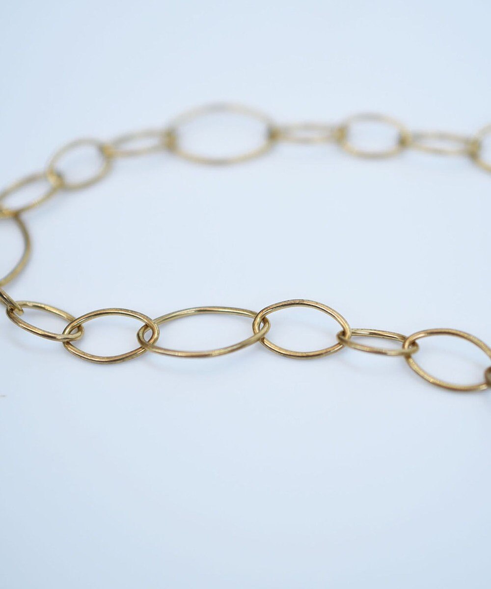 monshiro オーバルチェーンショートネックレス 