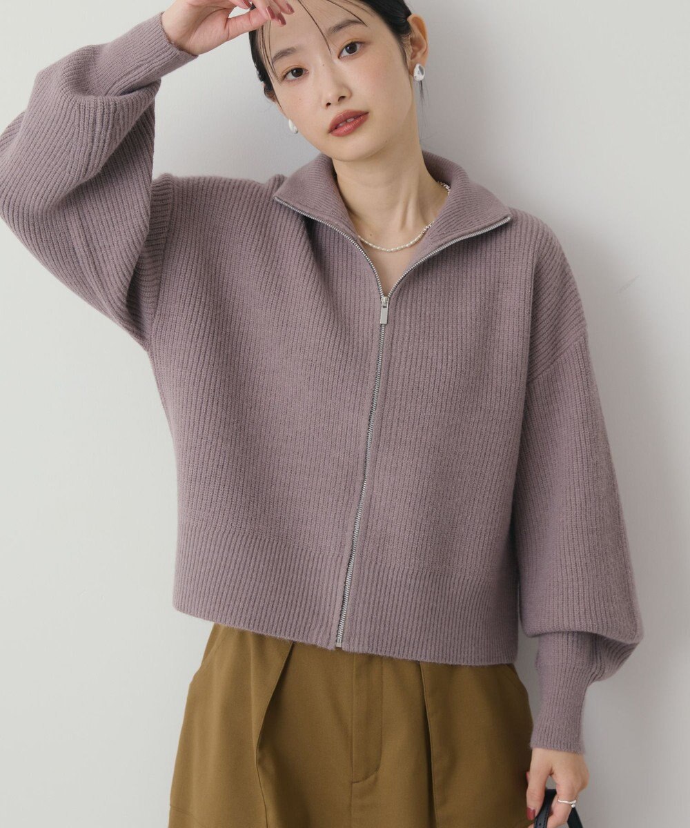 AMERICAN HOLIC ZIPハイネックカーディガン 