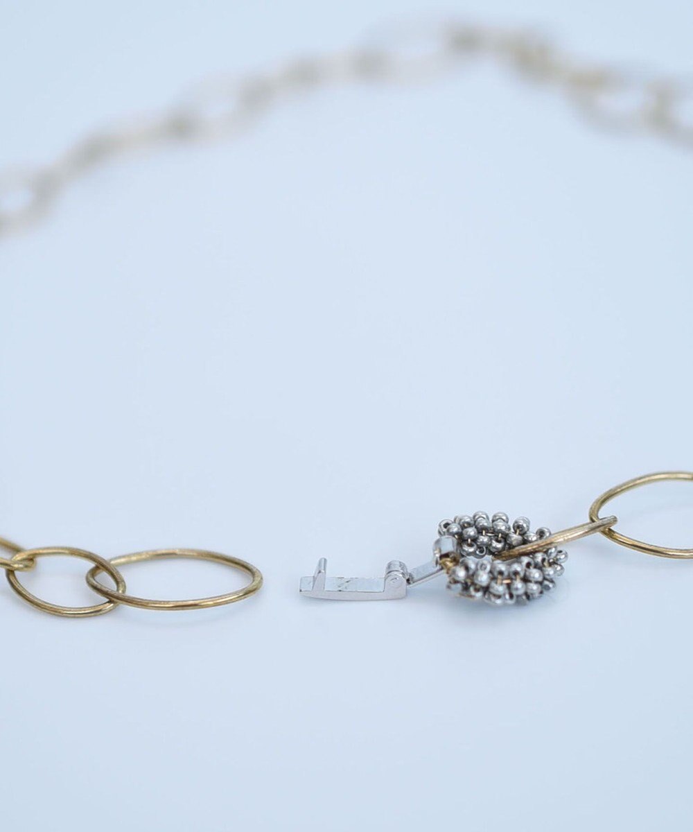 monshiro オーバルチェーンショートネックレス 