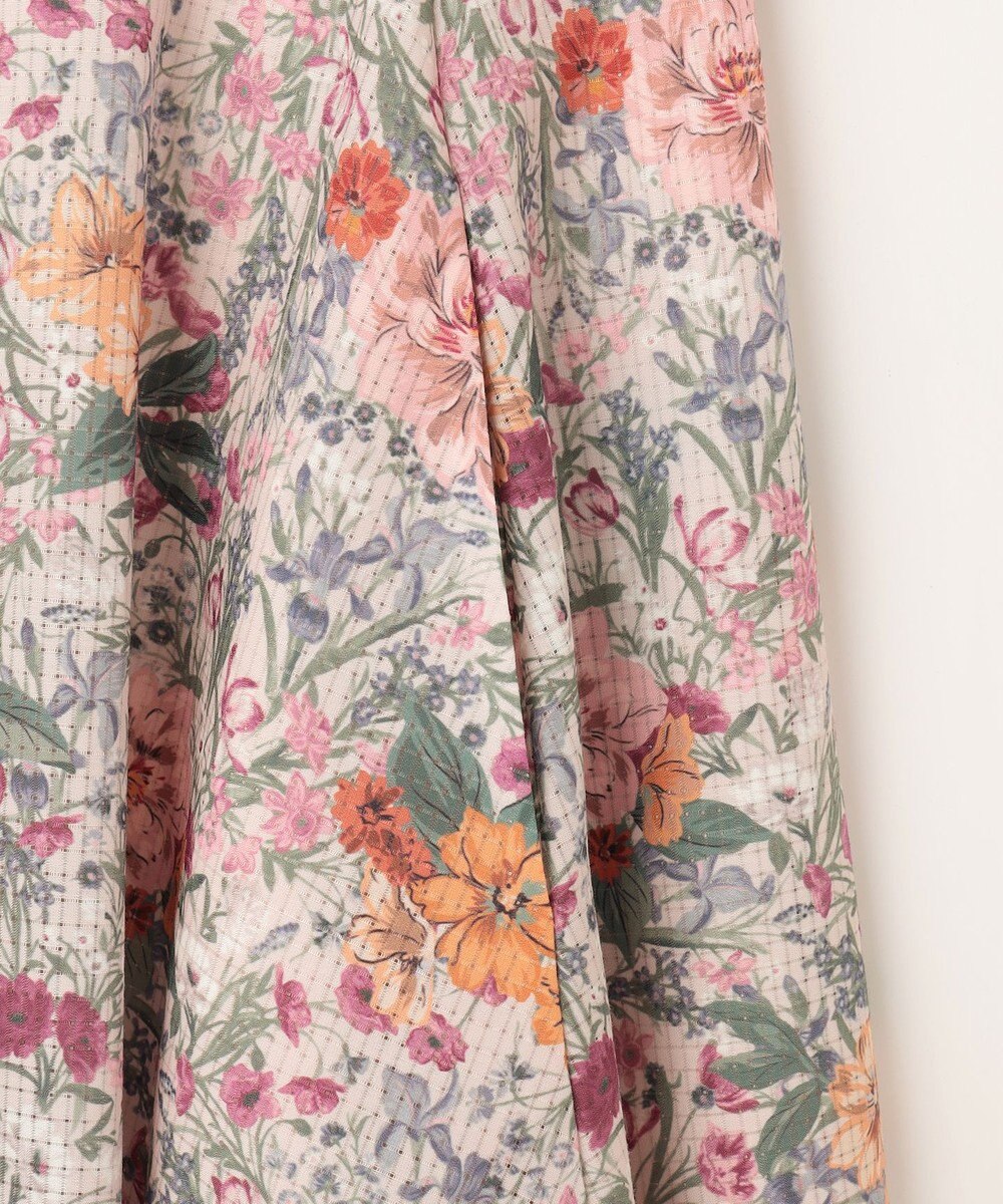 組曲 L 【洗える・シワになりにくい】フルラージュプリント スカート 