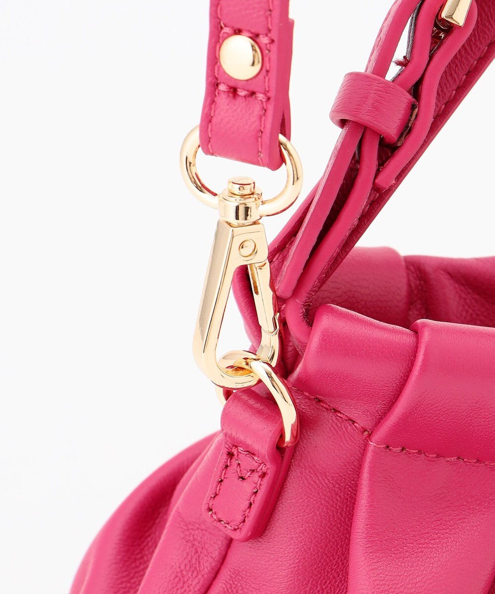 LA BAGAGERIE シープレザー　ギャザーミニマムバッグ 