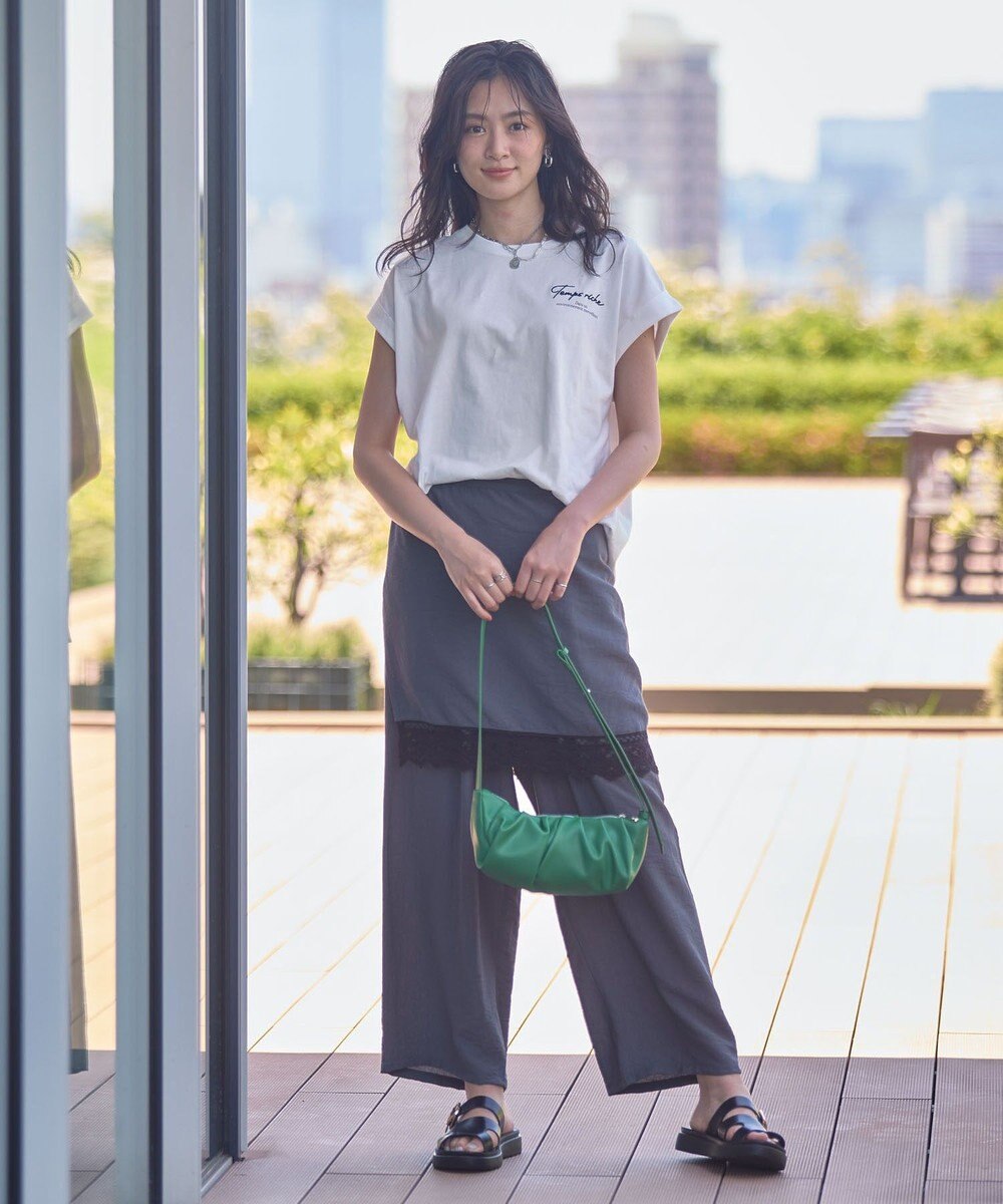 Green Parks 汗染み防止フレンチロゴＴシャツ 