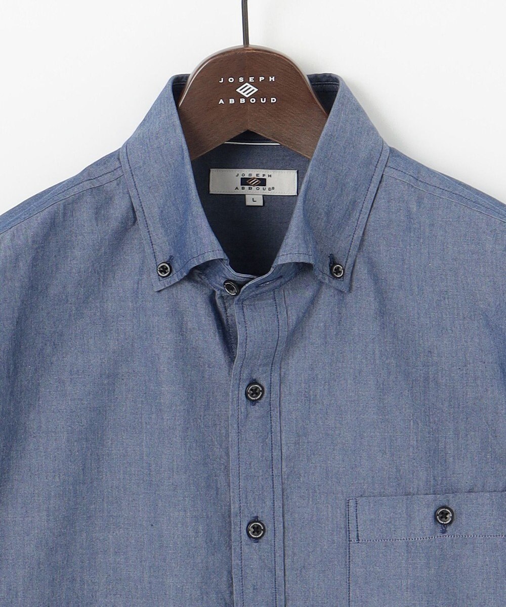 JOSEPH ABBOUD クールビズ【新作・環境配慮型素材】サスティナブルファブリック ビオグレースシャンブレー シャツ 