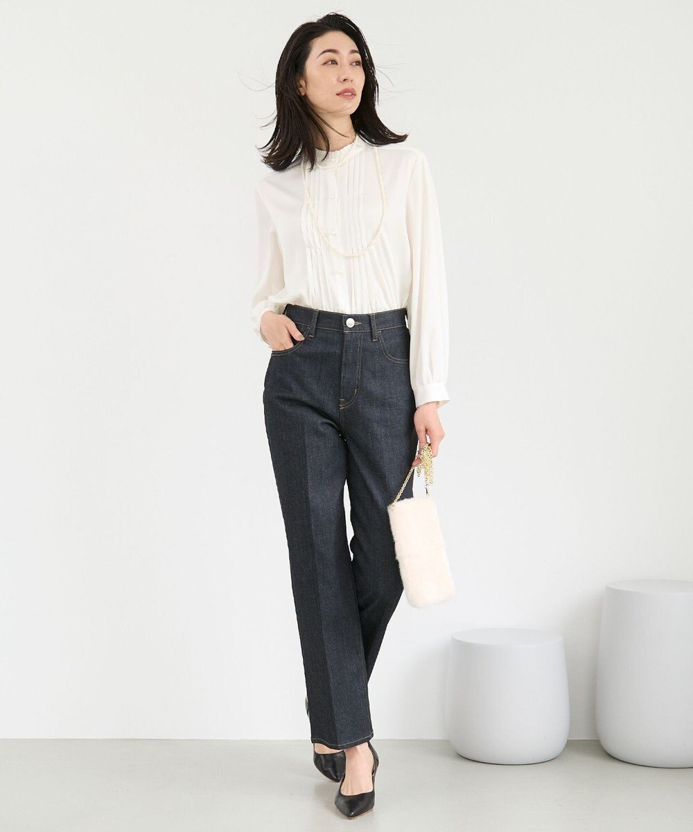 自由区 【洗える】TOROハイネック ブラウス 