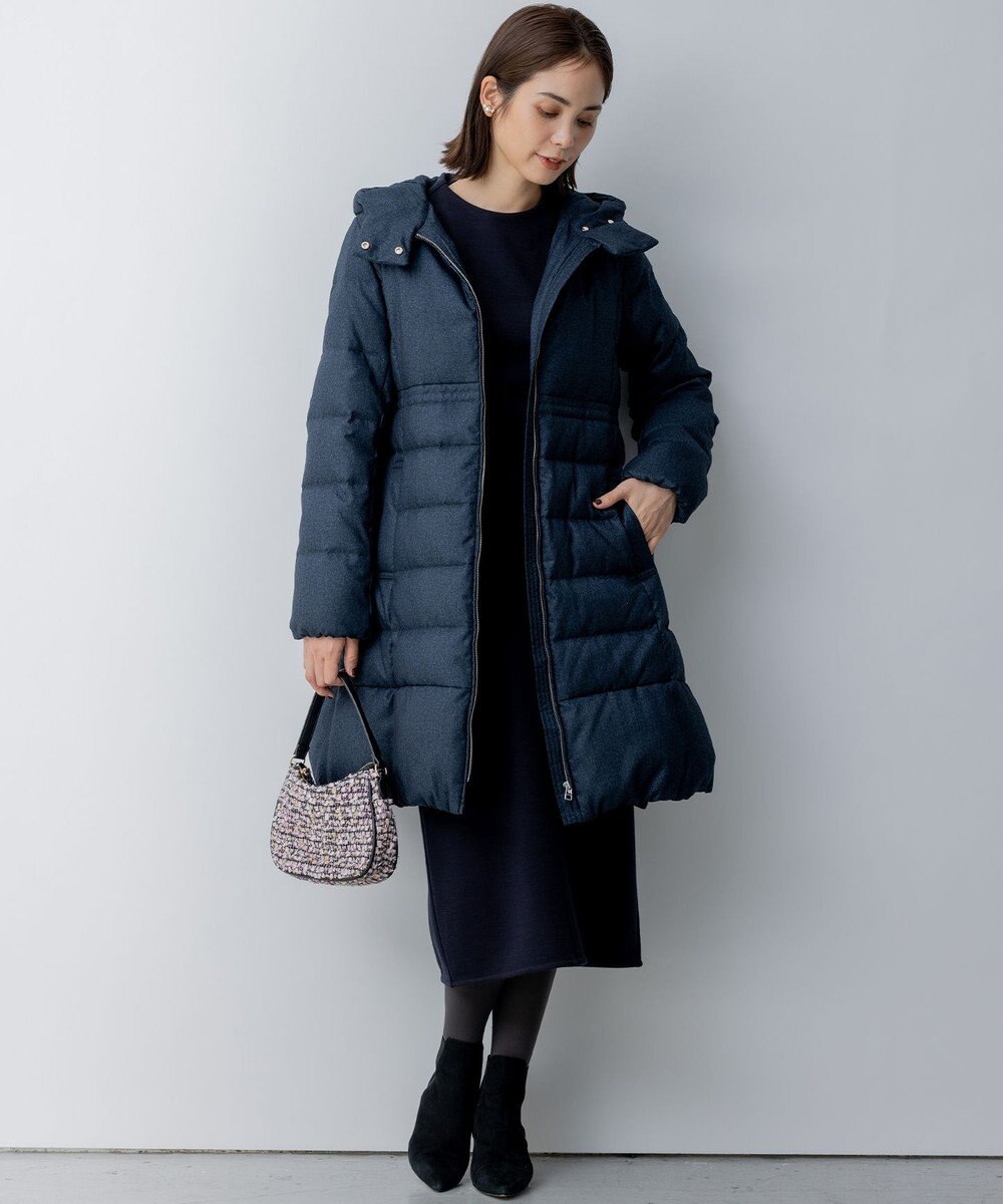 組曲 【洗える】ライトタフタロングダウン 