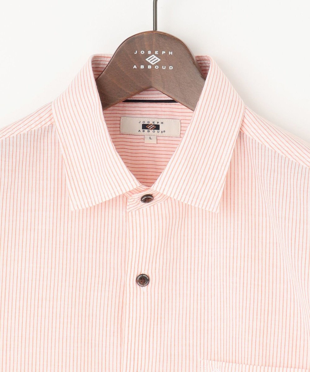 JOSEPH ABBOUD 【サスティナブル・７分袖】コットンリヨセルリネンコードストライプ シャツ 