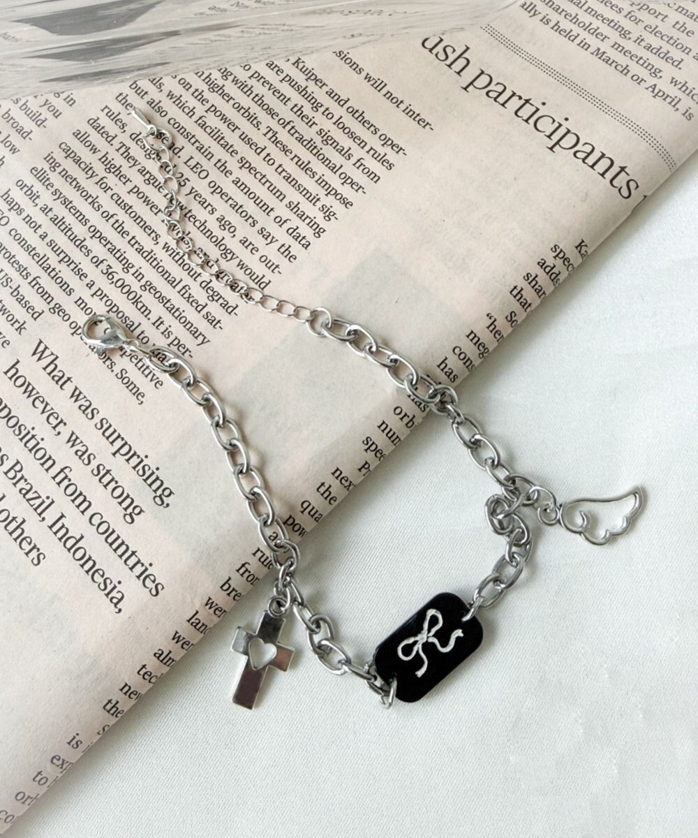 WEGO Lリボンプレートジャラブレス 