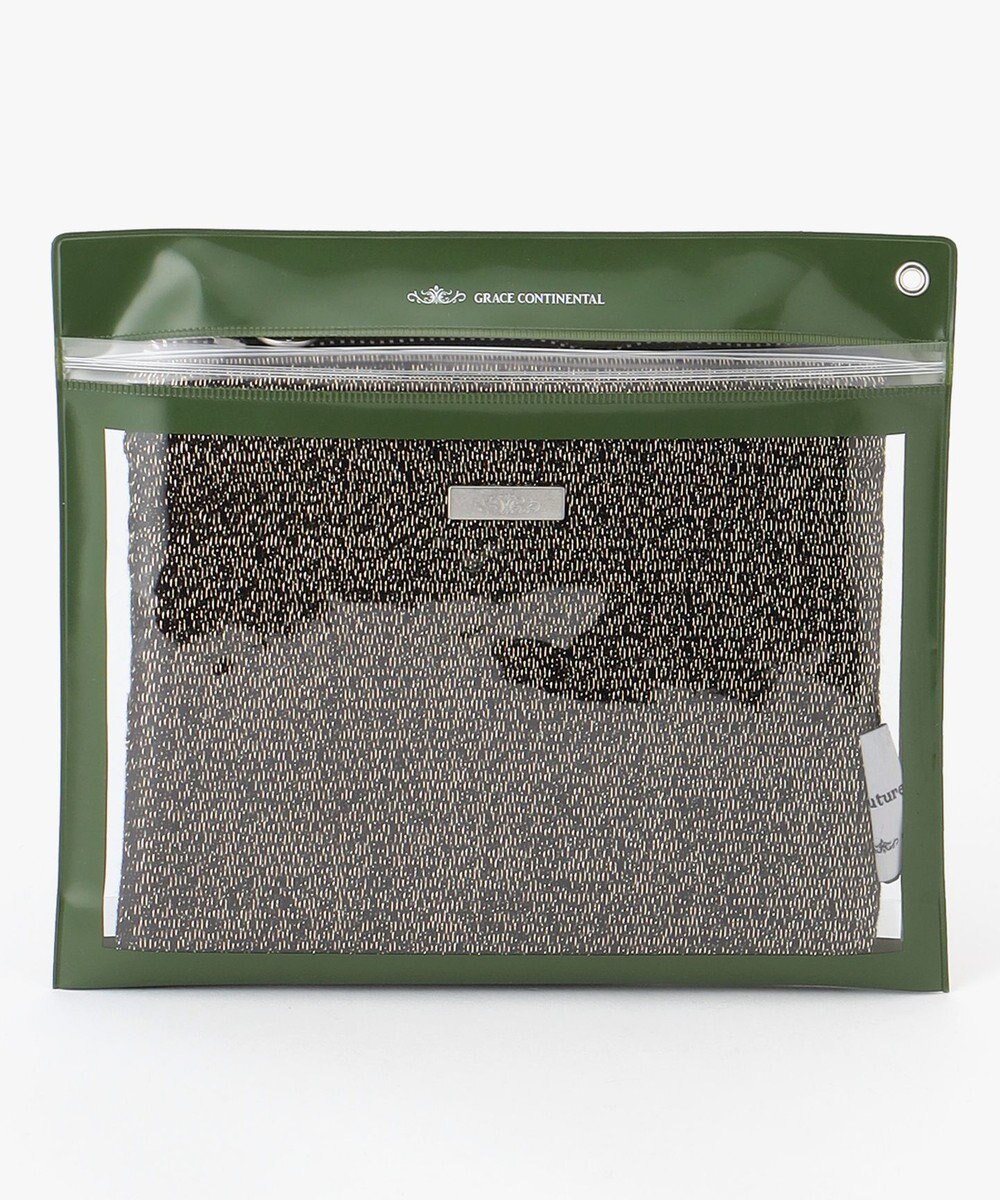 GRACE CONTINENTAL Fabricフラットポーチ-AW 