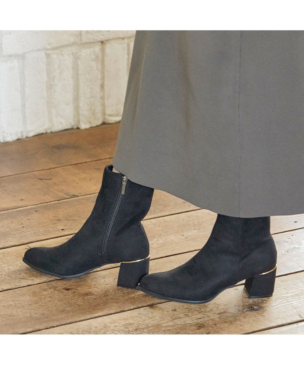 MODE ET JACOMO <carino>【レイン対応】ポインテッドフレアヒールブーツ 