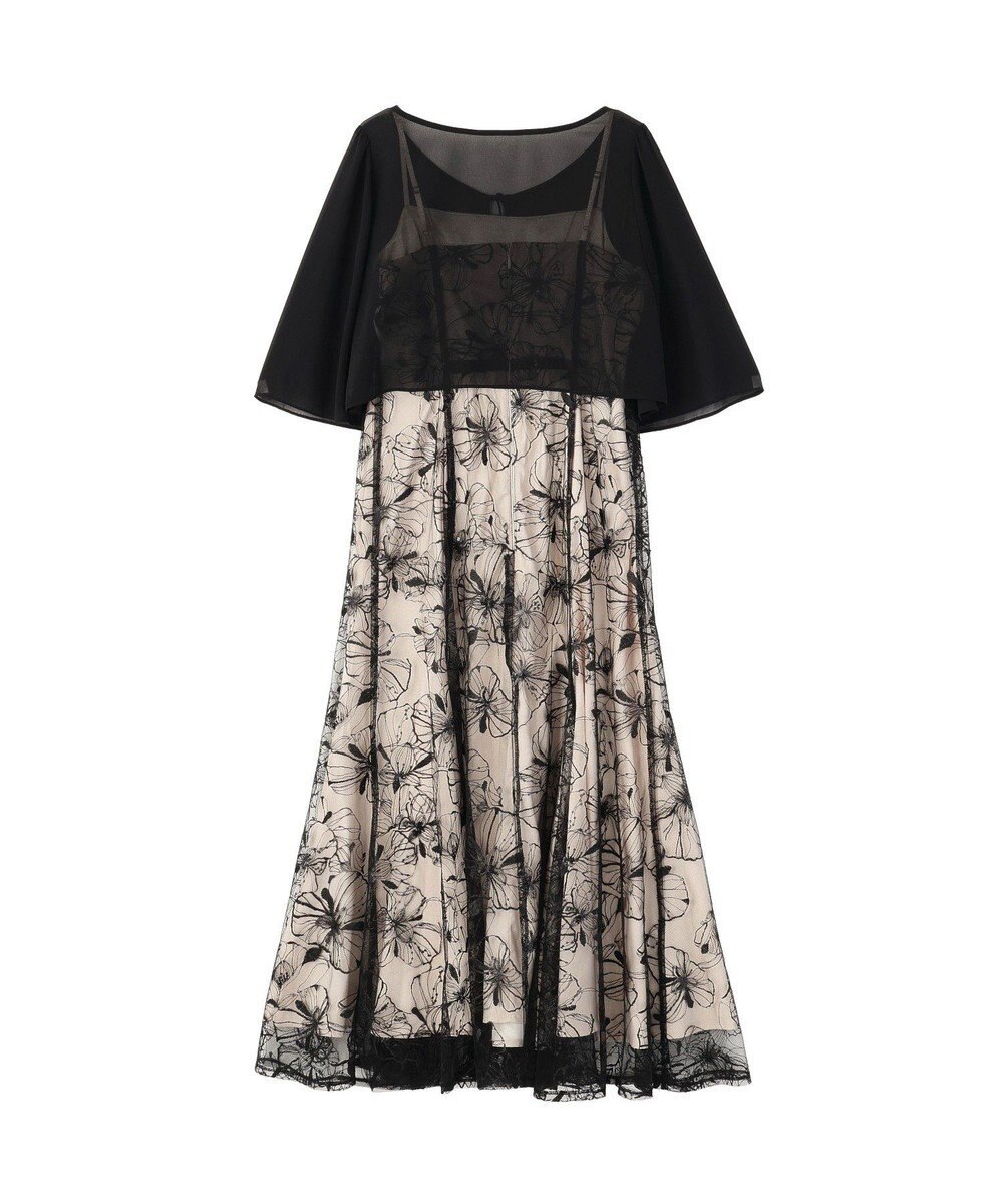 YECCA VECCA 【2点SET】フラワー柄スパンコール刺繍ドレス 