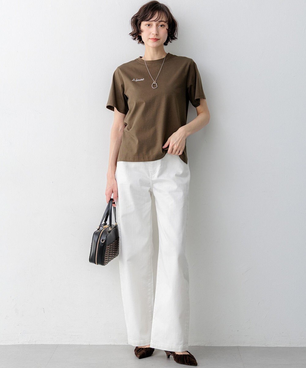 23区 【Oggi掲載】バック刺繍 メッセージロゴ Tシャツ 