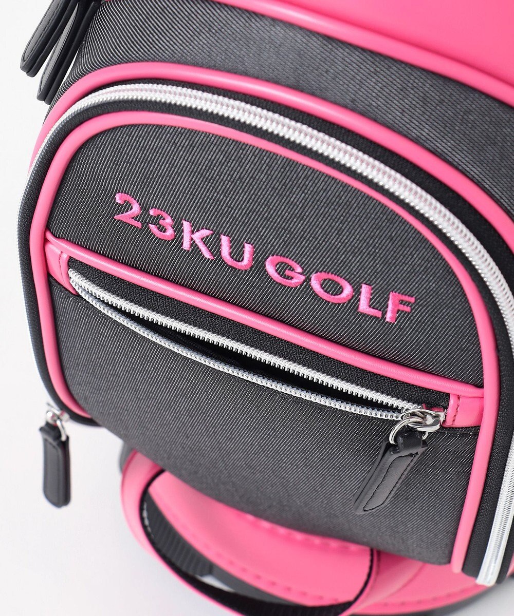 23区GOLF 【WOMEN】合皮×デニム調キャディバッグ 他と被らない 大人ピンクが初登場 