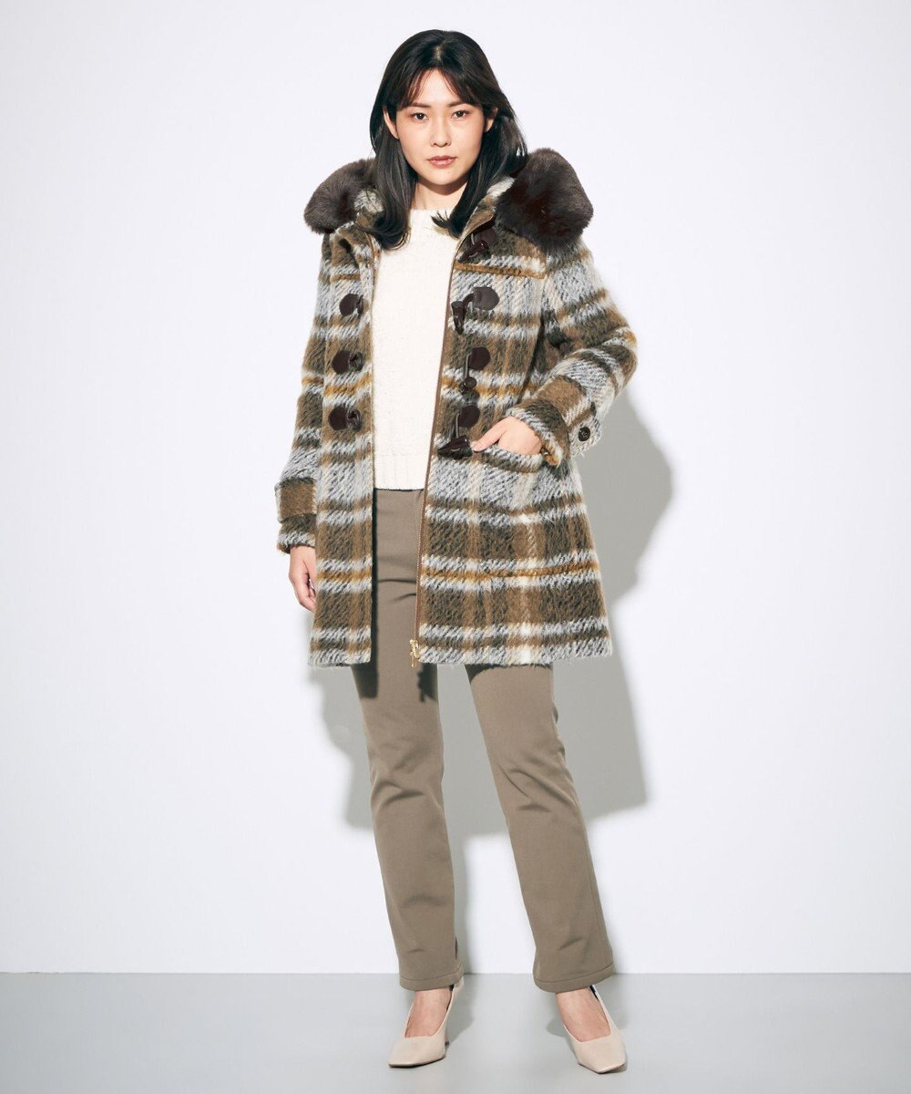 シャギーチェックダッフルコート Grace Continental ファッション通販 公式通販 オンワード クローゼット