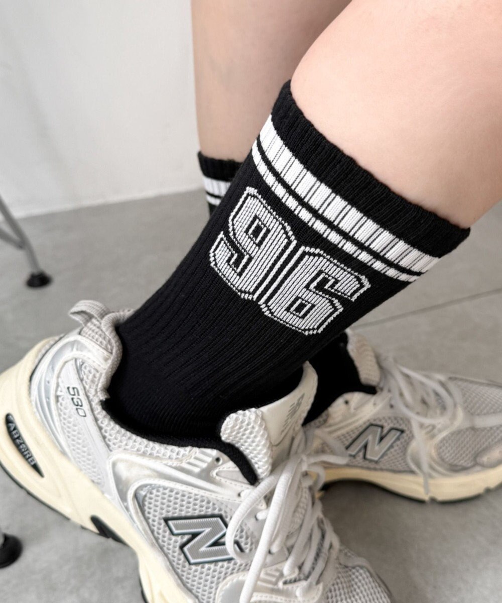 WEGO ナンバリングラインリブソックス 