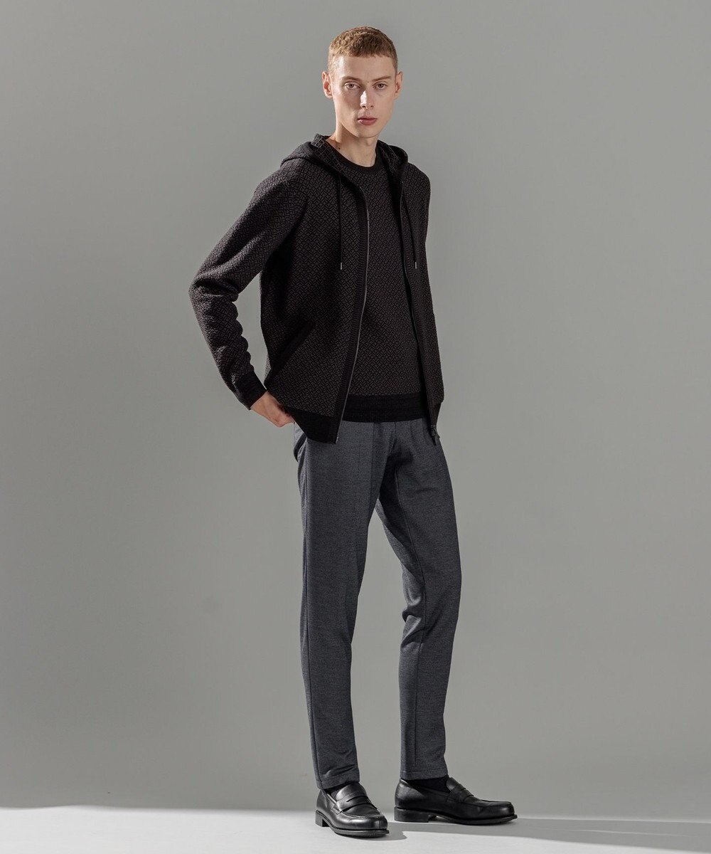 JOSEPH HOMME 【イージーケア】 ヴィスコースリンクス　ジップアップニットフーディー 