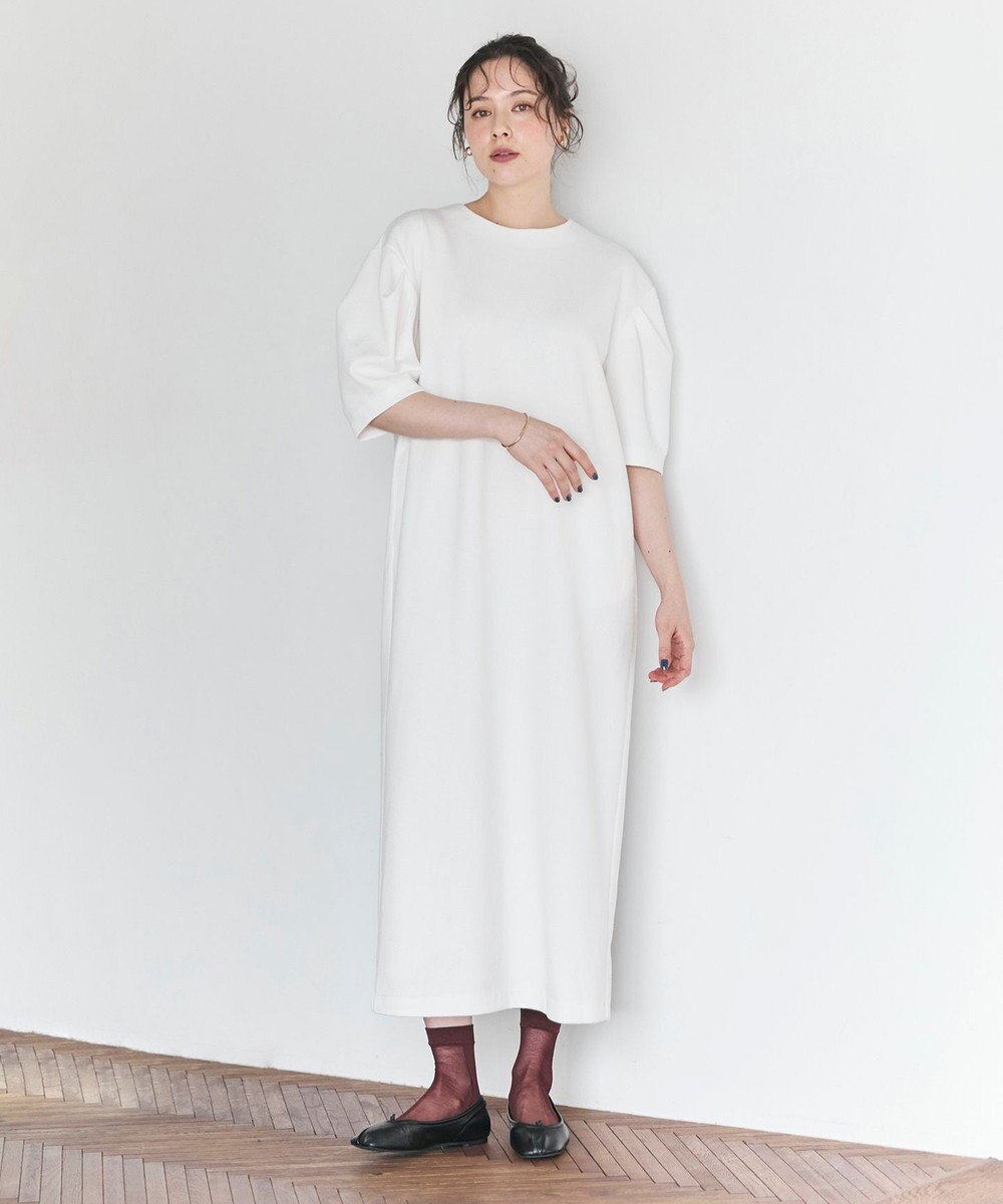 #Newans 【セレモニーにも/洗濯機可】パフスリーブロングワンピース​ 