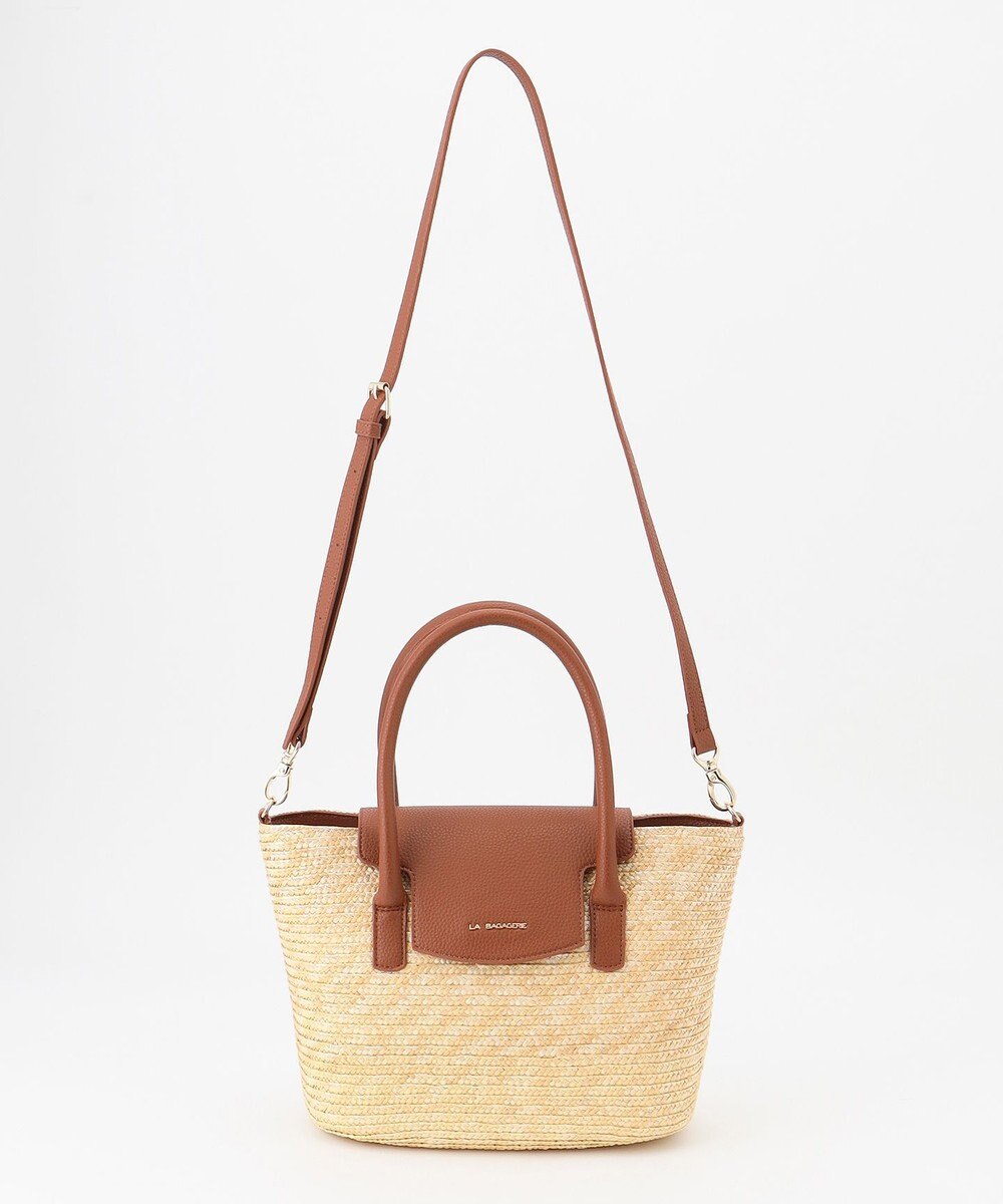 LA BAGAGERIE フラップ2WAYかごトートバッグ 