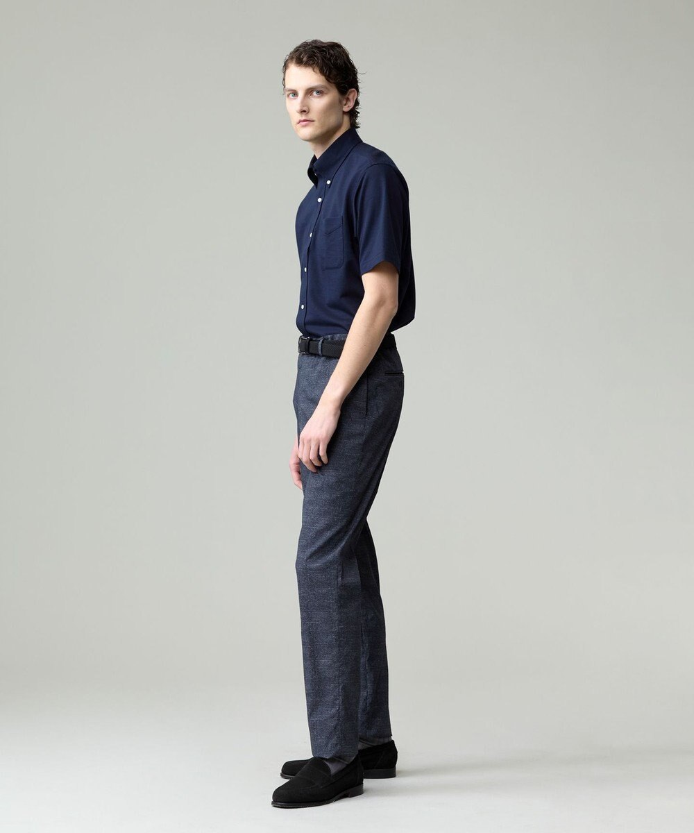 J.PRESS MEN 酷暑の清潔感もこれ一枚で【吸水速乾 / 抗菌防臭 / 防シワ】【J.PRESS OXFORD JERSEY】カノコインレイ半袖 シャツ / B.D. 