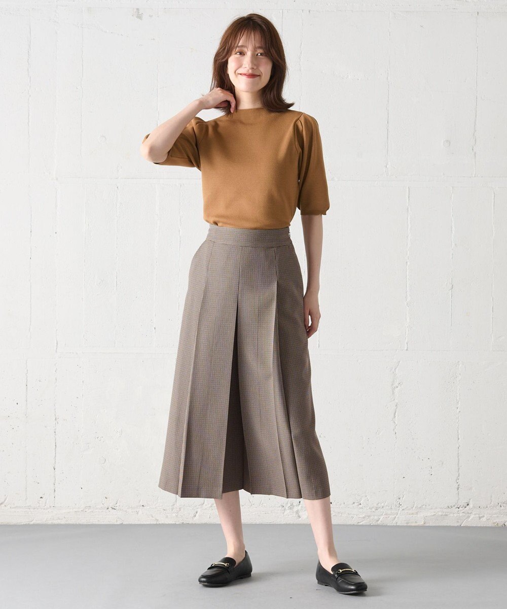 ANY 【マシンウォッシュ】モックネックパフスリーブニット 