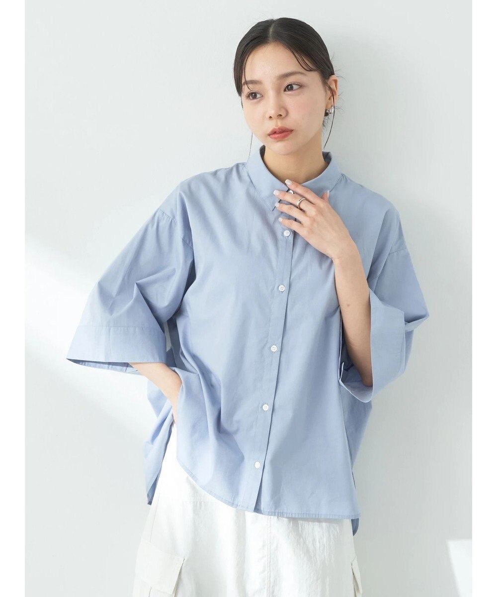 earth music&ecology ワイドスリーブ半袖シャツ 