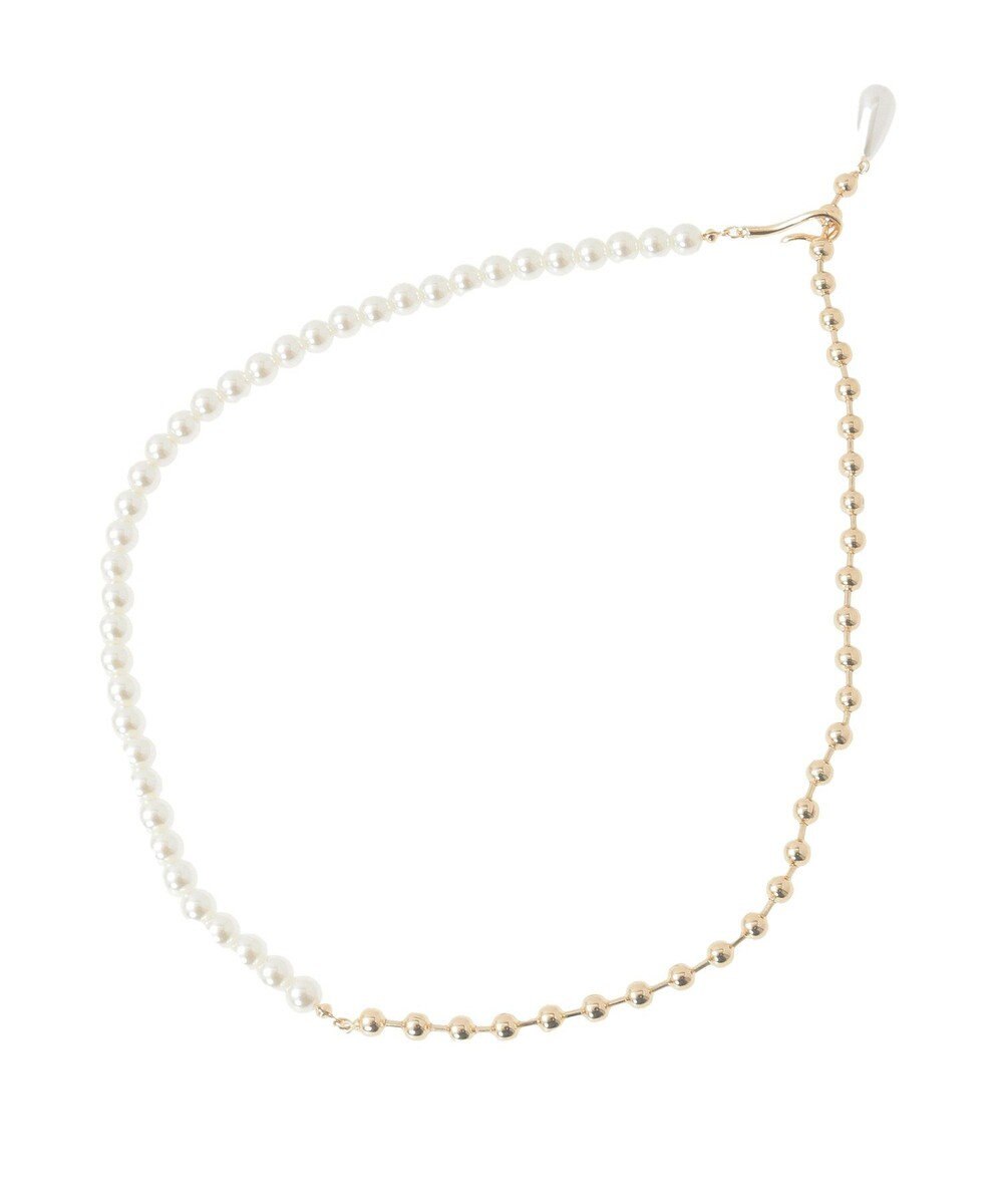 earth music&ecology パールフックボールチェーンネックレス 