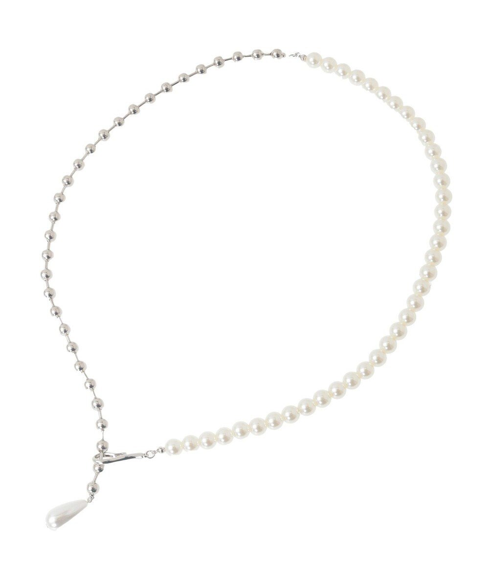 earth music&ecology パールフックボールチェーンネックレス 